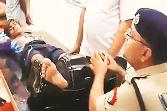 Screengrab of the video tweeted by the Shamli police. 