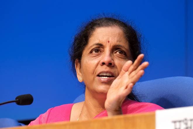 Finance minister Nirmala Sitharaman. 
