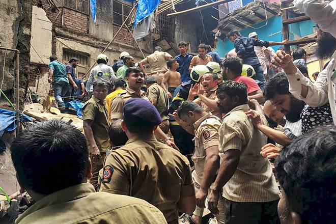 The rescuers had to make hectic efforts to remove the mangled frames of furniture, including large sofas, from the rubble at the mishap site.