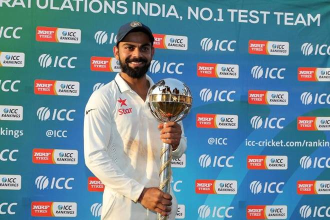 Virat Kohli with the test mace. (PC: ICC) Virat Kohli with the test mace. (PC: ICC)