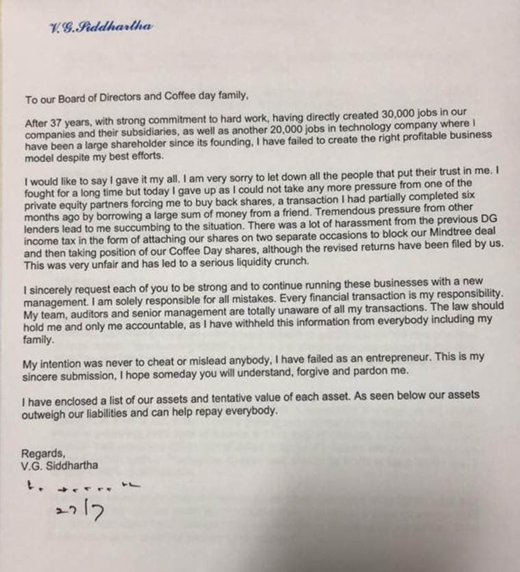 Cafe Coffee Day founder V G Siddhartha (File)