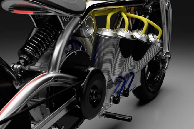 Jordan Cornille, who built the Radial V8, says that the cylindrical battery arrangement isn't just for show, but it also helps in better cooling efficiency. It sure doesn't look like a very aerodynamic method for cooling, but it would provide the battery cells with ventilation.