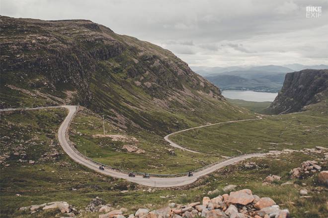 Most of The Great Malle Rally runs along tiny, single-track B roads. But there are also loose gravel mountain tracks, and small rivers often burst their banks and spread deep mud across many of the lanes. (Source: Bikeexif)