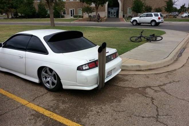 Fake exhaust mufflers serve one sole purpose - making the owner of that car look nothing but rather stupid. How does one consciously do something that makes them look stupid?