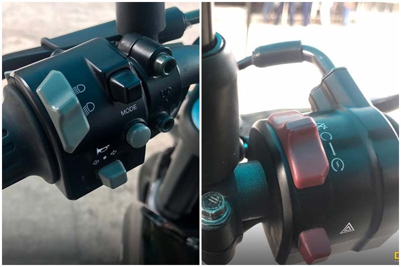 The quality of the switchgear on CFMoto 300NK looks quite decent and even on taking a closer look, we dont see a compromise in the quality of the material used. The left side of the handlebar gets button to toggle between the display modes while on the right, you get a button to turn ON and OFF the hazard lights.