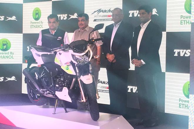 tvs apache rtr 200 4v ethanol price