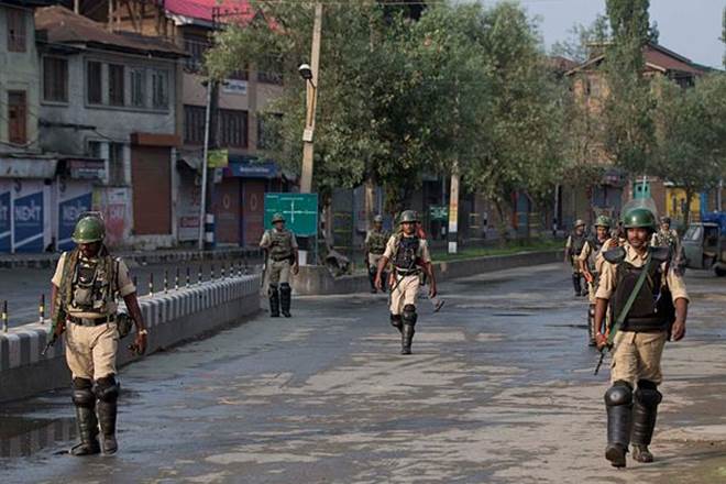 Security forces are patrolling in Srinagar to maintain law and order (AP Photo)