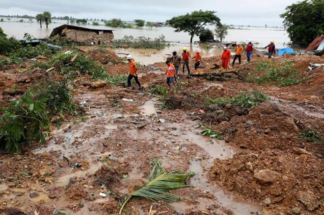 "We found 34 dead, and the search for dead bodies is still ongoing," said local administrator Myo Min Tun. (Reuters image) "We found 34 dead, and the search for dead bodies is still ongoing," said local administrator Myo Min Tun. (Reuters image)