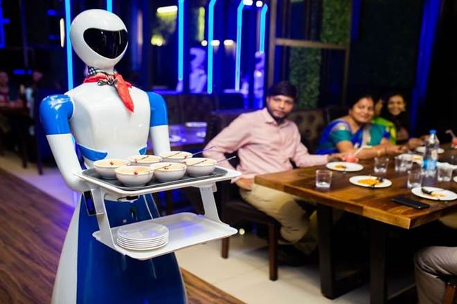 One of the 6 robots at the restaurant (Source: Facebook)