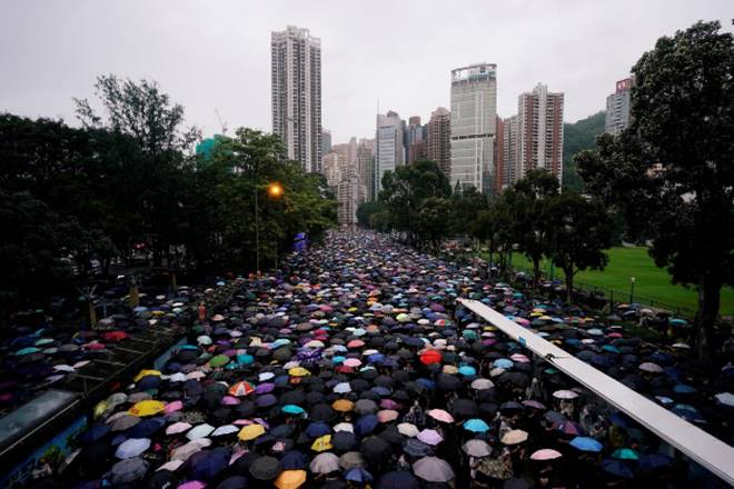 Anti-extradition bill protesters march to demand democracy and political reforms, in Hong Kong, China (Reuters/F)