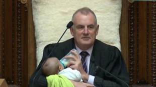 New Zealand speaker feeding baby
