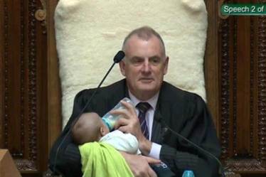 New Zealand speaker feeding baby