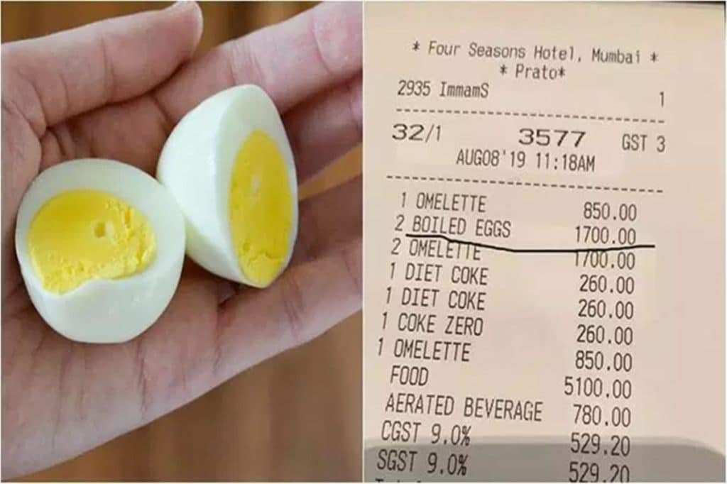 Guess what? Twitter user claims Mumbai-based hotel charged him Rs 1,700 for two eggs