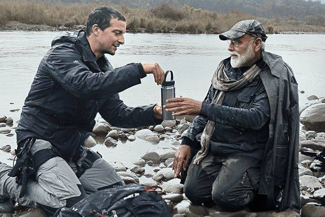 Man Vs Wild, Man Vs Wild on discovery, Man Vs Wild narendra modi episode, Bear Grylls, Narendra Modi, Man Vs Wild modi episode timing, Man Vs Wild doordarshan channel timing,