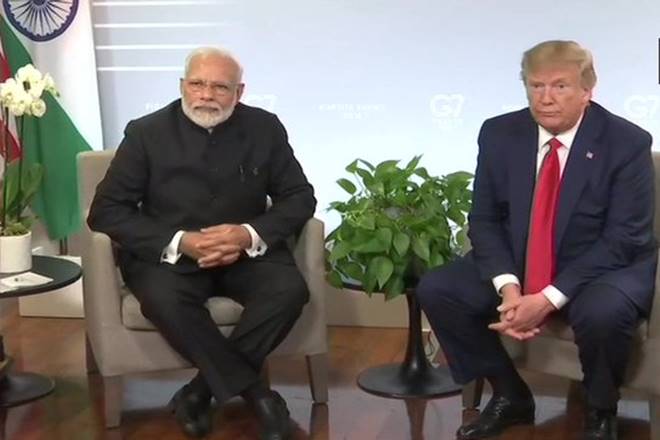 PM Modi meets Donald Trump. (ANI)