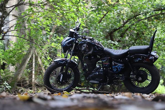 While the details on the powertrain are not confirmed, but most likely the stock 350cc engine has been left as is. However, it does have a custom-built exhaust which means it should sound different.