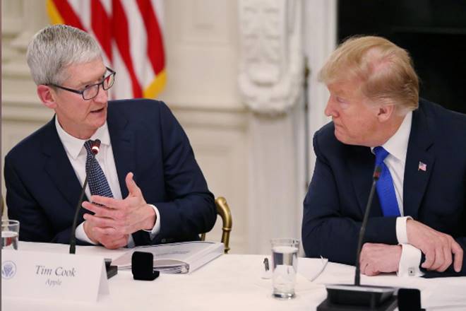 Apple CEO Tim Cook, Donald Trump, China tariffs, Samsung, china tariffs, US stock futures, Apple MacBook laptops, Apple Watch, apple iphones
