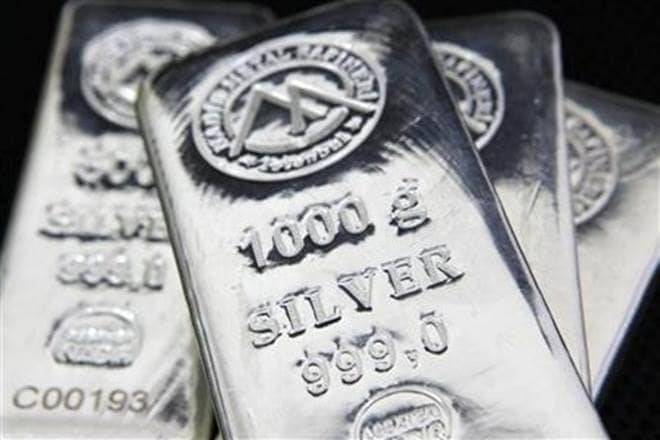 In the international market, silver traded lower by 1.03 per cent at USD 17.47 an ounce on COMEX.