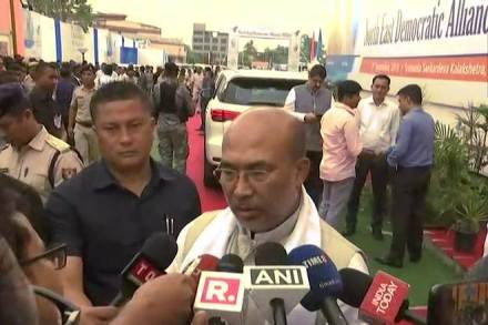 The Manipur Chief Minister further added that NRC in the state will be done under the supervision of the central government. (ANI Image) The Manipur Chief Minister further added that NRC in the state will be done under the supervision of the central government. (ANI Image)