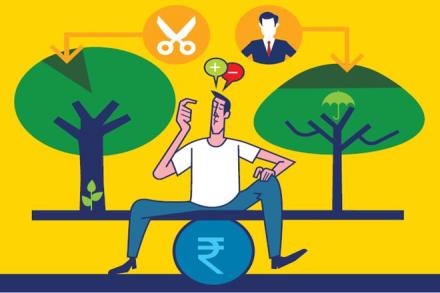 Ideally, an individual should opt for a pure term insurance plan to cover the life risk. For investments, he should look at equity mutual funds for higher long-term returns