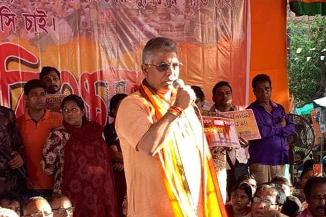 The BJP chief alleged that police officers are behaving like cadres of the ruling Trinamool Congress (TMC). (Twitter image)