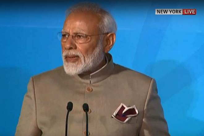 PM Modi, Narendra Modi, UN Climate summit, UN climate action summit, climate change, global climate concern, paris climate deal, PM Modi in US, PM Modi in america, Modi in US, Modi in America, UN General Assembly chamber,WHO/UNICEF, united nations, UN Secretary, Antonio Guterres,