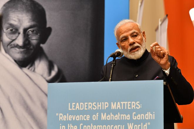 Mahatma Gandhi, PM Modi, PM Modi in UN, Prime Minister's Office, 150th birth anniversary, 150th birth anniversary of Gandhi, Martin Luthar King Jr, Nelson Mandela, india news
