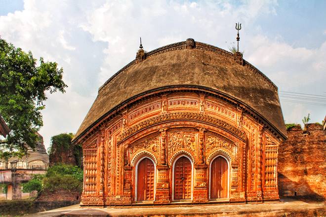 west bengal tourism, west bengal temples, terracotta temples, Bengal terracotta temples, Baranagar, Gangeswar temple, Char Bangla Temple