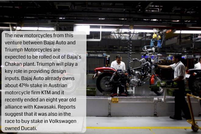 Bajaj and British motorcycle manufacturer Triumph entered into a partnership in August 2017 and their the first product of this collaboration is expected to launch in 2020. It will be a sub-800cc motorcycle that would take on the likes of Royal Enfield Interceptors 650.