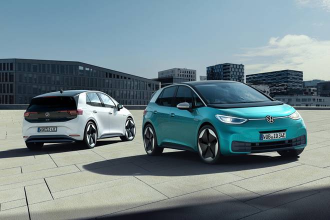 volkswagen id3 electric hatchback rear