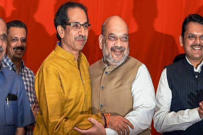 BJP president Amit Shah and Shiv Sena chief Uddhav Thackeray (File photo) BJP president Amit Shah and Shiv Sena chief Uddhav Thackeray (File photo)
