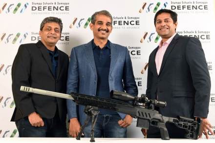 Dinesh Shivanna, Chief Technology Officer, Satish R Machani, Managing Director and Vivek Krishnan, Chief Executive Officer of SSS Defence