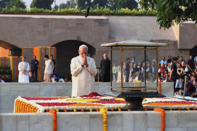 The prime minister said the nation expresses its gratitude to Gandhi for his everlasting contribution to humanity. (Twitter image)
