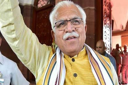 Sharing his experience about the two-hour train journey Khattar tweeted, "had a lively interaction with my co-passengers during my journey to Karnal to cast my vote!"