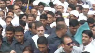 The march will conclude with an oath to be administered to workers and leaders by party president Sonia Gandhi at Rajghat. (ANI Photo)