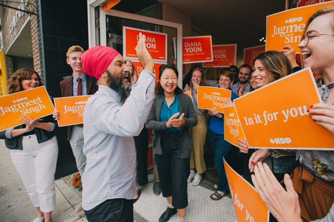 Despite the drop in seats, Singh in a celebratory speech on Tuesday said his party will now be "working hard" to deliver on the "priorities that Canadians have". (Twitter image)
