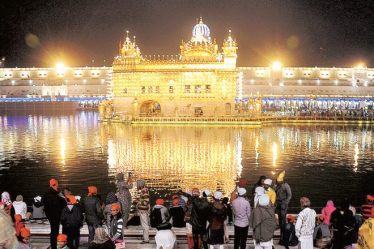 Since the day is considered an important time to visit gurdwaras, millions of devotees visit the Golden Temple. (Express photo)