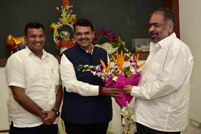 Jan Surajya Shakti party leader and Shahuwadi (Kolhapur) MLA Vinay Kore has extended his support to Bharatiya Janata Party (BJP). He met Chief Minister Devendra Fadnavis yesterday. (ANI Photo)
