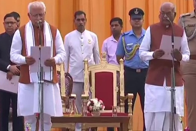 Khattar oath live