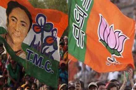 It will be the first electoral contest between the BJP and TMC since this year's parliamentary polls, in which the saffron party bagged 18 of the 42 Lok Sabha seats in the state, four less than that of the ruling Trinamool Congress. (IE photo)