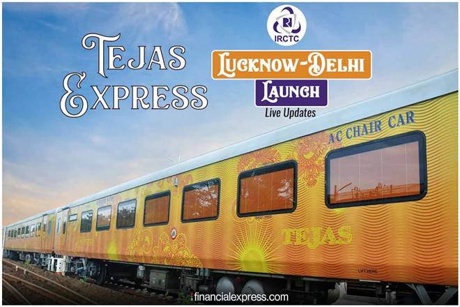 tejas express, tejas express flag off live, tejas express lucknow to delhi timing tejas express, tejas express flag off live, tejas express lucknow to delhi timing