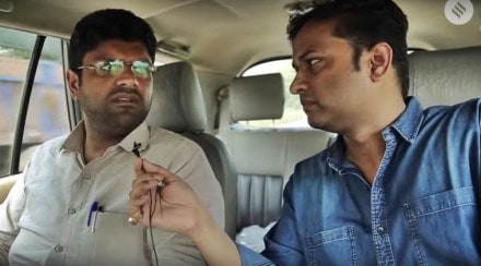 Dushyant Chautala, father, Ajay Chautala, family member, swearing in ceremony, BJP, JJP, alliance, government, Haryana Dushyant Chautala, father, Ajay Chautala, family member, swearing in ceremony, BJP, JJP, alliance, government, Haryana