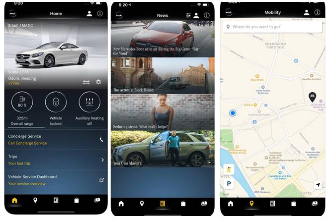 mercedes me smartphone app