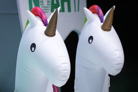 Inflatable unicorns stand on display at the Noah technology conference in Berlin, Germany, on Thursday, June 22, 2017. The conference, one of the tech industry's premier events, was launched in 2009 and runs June 8-9. Photographer: Krisztian Bocsi/Bloomberg Inflatable unicorns stand on display at the Noah technology conference in Berlin, Germany, on Thursday, June 22, 2017. The conference, one of the tech industry's premier events, was launched in 2009 and runs June 8-9. Photographer: Krisztian Bocsi/Bloomberg