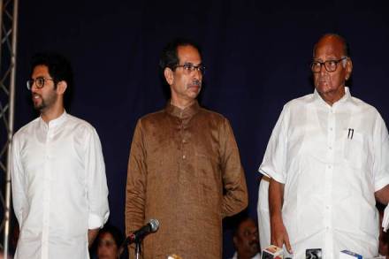 Aaditya Thackeray, Shiv Sena chief Uddhav Thackeray and Nationalist Congress Party president Sharad Pawar (Reuters image) Aaditya Thackeray, Shiv Sena chief Uddhav Thackeray and Nationalist Congress Party president Sharad Pawar (Reuters image)