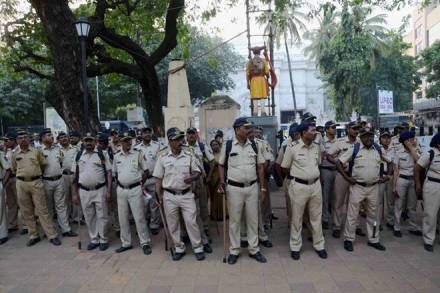 Around 2,000 police personnel have been deployed to guard the Shivaji Park today (PTI Image)