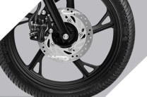  Front disc brake for good stopping power 