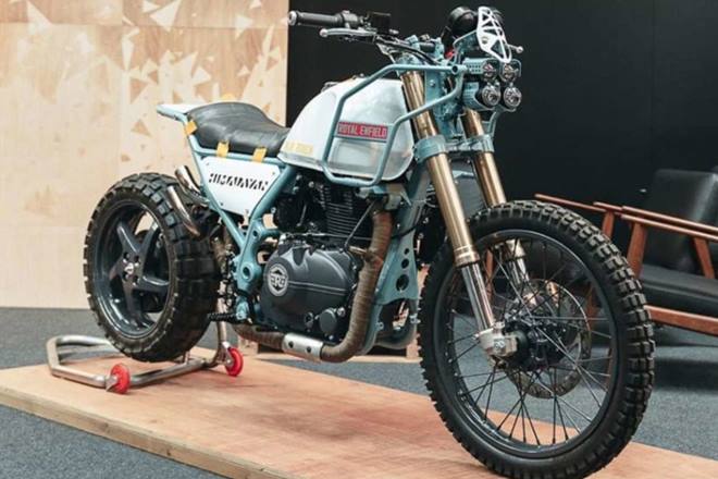 MJR Roach: Mjr Roach has been inspired by video games and the current crop of post-apocalyptic movies, MJR Roach takes the all-around durability of the Himalayan and kicks it up a notch, with an extended single sided swingarm, knobby tyres and a Garrett TurboCharger