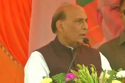 Rajnath Singh rally in Palamu Rajnath Singh rally in Palamu