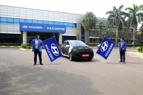 Hyundai Aura officially teased: Maruti Suzuki Dzire rival sets-off on a pan India test run!